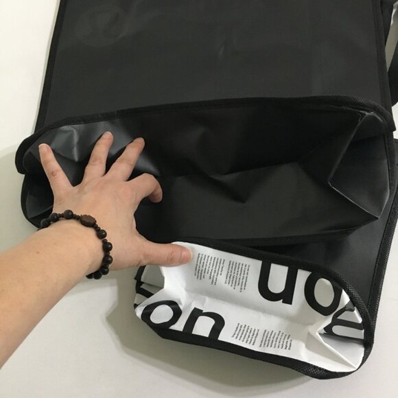 Lululemon 2 Sizes Gift Bag NEW! Black Lululemon Logo Printed - Picture 9 of 16